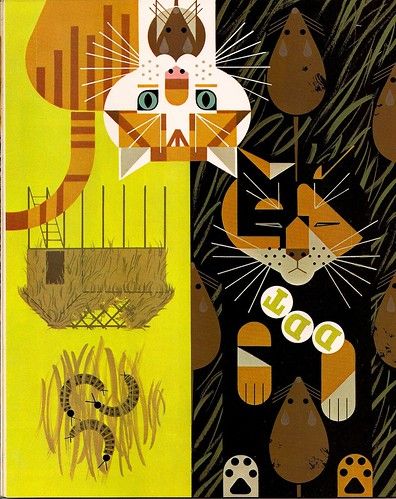 charley harper illustration | Ranger Rick children's nature … | Flickr Charley Harper Illustration, Charley Harper Birds, Charley Harper Art, Nature Magazine, Ranger Rick, Charlie Harper, Charley Harper, Wildlife Prints, Cat Quilt