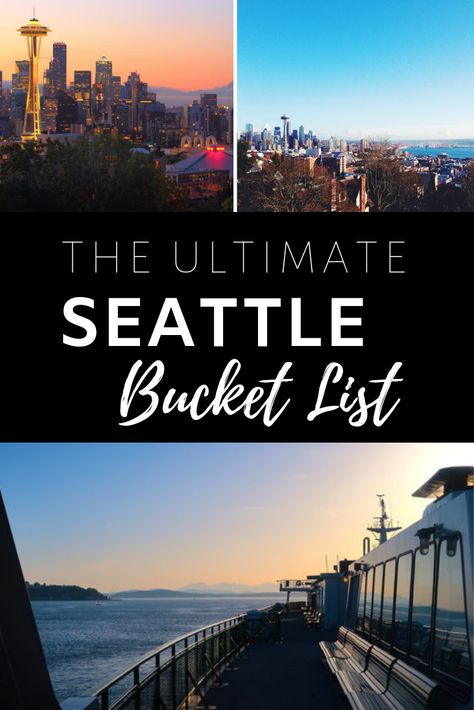 Seattle Bucket List - Top 50 Things You Must Do in Seattle! Seattle Underground, Seattle Travel Guide, Things To Do In Seattle, Seattle Vacation, The Emerald City, Mt Rainier National Park, Seattle Travel, Visit Seattle, Seattle City