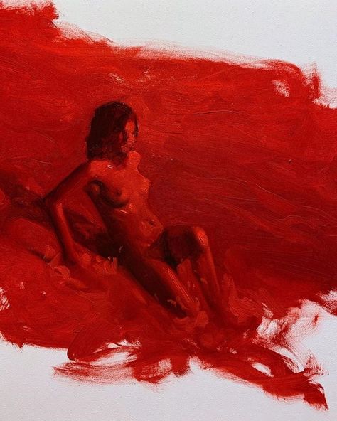 Monochromatic Painting, Monochrome Painting, Oil Painting Background, Piskel Art, Monochromatic Art, Red Painting, Monochrome Art, Arte Inspo, Wow Art