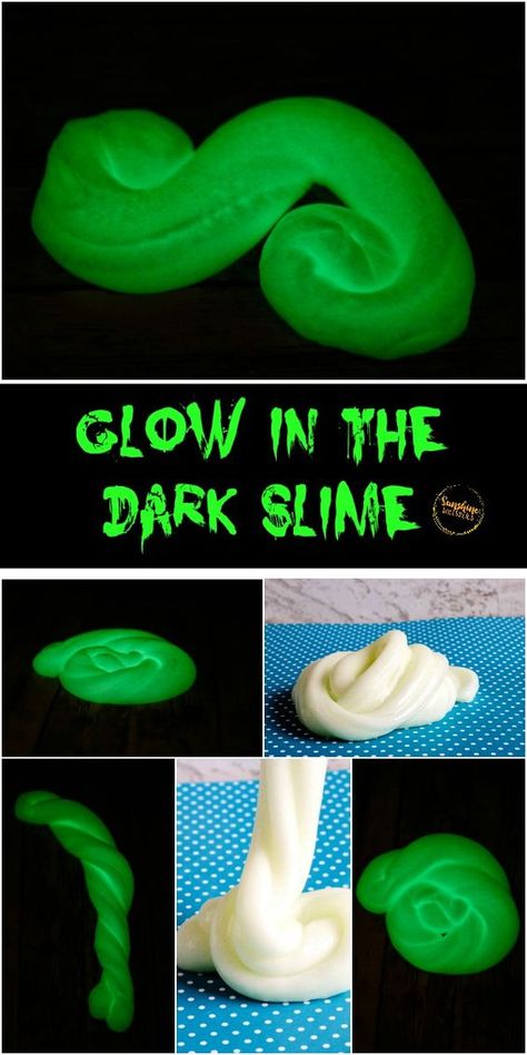 Slime is just fun for kids any way you do it. Add glow in the dark and Wow! The kids will go absolutely nuts over this slime recipe! Glow in the dark slime is such a cool activity to do with your kids! This would be the best slime for your kids to have for a summer night of fun in the backyard with friends or family. Don't miss this easy glow in the dark slime recipe for a fun activity for kids. Slime Birthday Party Activities, Glow Science Experiments, Glow In The Dark Math Activities, Glow In The Dark Classroom Activities, Slime Add Ins, Glow In The Dark Party Games, Glow In The Dark Playdough, Glow Day Classroom Activities, Glow Activities