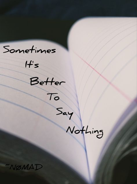 Empty note book because there's too much to write about Silence Is An Answer, The Best Revenge Quotes, Silence Aesthetic, Revenge Quotes, Silence Is Better, Birthday Captions Instagram, Brother Quotes, The Best Revenge, Birthday Captions