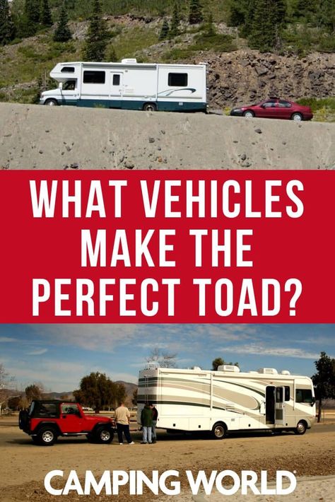 Motorhome owners know that it can be a real pain to pack up their RV and go into town to get something or do something. That’s where a toad or dingy comes into play. A toad is a vehicle you tow behind your motorhome. You generally want to think about a vehicle that is small and easy to tow behind your motorhome. That will make the actual act of towing easier and have a smaller impact on your RV’s gas mileage. #rving #rvlife #camper #camping #camperlife #happycamper Rv Camping List, Best Small Cars, Subcompact Cars, Diy Camper Trailer, Gmc Motorhome, Towing Vehicle, Camper Camping, Rv Living Full Time, Camping Guide