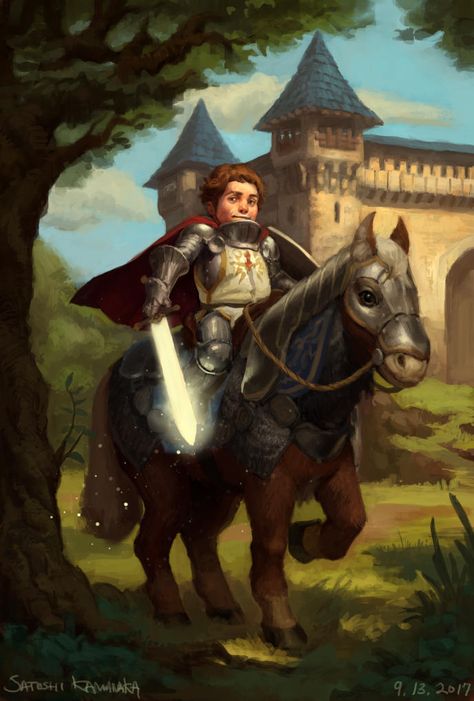 halfling knight on pony Halfling Paladin, Dnd Halfling, Plate Armor, Pathfinder Character, Heroic Fantasy, Dungeons And Dragons Game, Forest Road, Knight Art, Fantasy Races