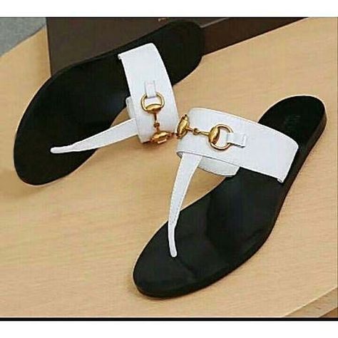 Best Sandals For Men, Rubber Sandals, Leather Thong Sandals, Designer Slippers, Girly Shoes, Heel Slippers, Slides Sandals, Leather Slippers, Gucci Shoes