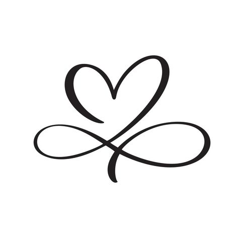 Infinite Love Tattoo, Logo Design Infinity, Card Poster Design, Heart Vector Design, Infinity Drawings, Forever Logo, Heart With Infinity Tattoo, Love Symbol Tattoos, Shirt Card