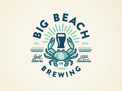 Big beach blue crab Beach Restaurant Logo, Beach Logo, Inspiration Logo Design, Vintage Logos, Beer Logo, Beach Blue, Retro Logos, Blue Crab, Badge Logo