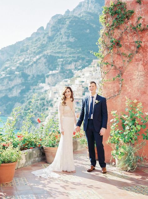 Intimate Positano Wedding at Marincanto Hotel (with a Boat Ride!) Hotel Marincanto, Positano Wedding, Boat Ride, The Amalfi Coast, Positano, Amalfi Coast, Amalfi, Style Me Pretty, Bride Groom