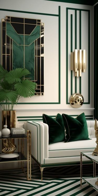 Sofa Design Ideas, Art Deco Living, Art Deco Living Room, Deco Living, Art Deco Interior Design, Art Deco Decor, Art Deco Home, Living Room Design Decor, White Living Room