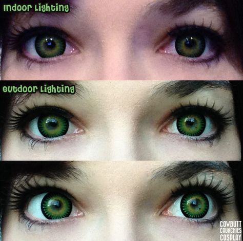 These green circle lenses look adorably fascinating with multiple hues. Kimchi Bambi green with a solid limbal ring and inner ring  sur... Vampire Contacts, Kawaii Eyes, Limbal Ring, Magic User, Eye Contacts, Skin Care Makeup, Green Circle, Korean Skin Care, Circle Lenses