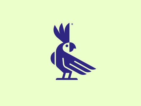 Parrot Parrot Logo Design, Logo Design Animal, Crow Logo, Parrot Logo, Parrot Tattoo, Share Logo, Logo Design Negative Space, Brand Boards, Negative Space Logos