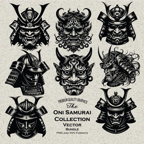 Onimask Samurai Tattoo, Samurai Oni Mask Tattoo, Samurai Mask Tattoo Warriors, Oni Samurai Art, Oni Samurai Tattoo, Samurai Mask Drawing, Samurai Mask Tattoo Design, Samurai Mask Art, Japanese Oni Tattoo