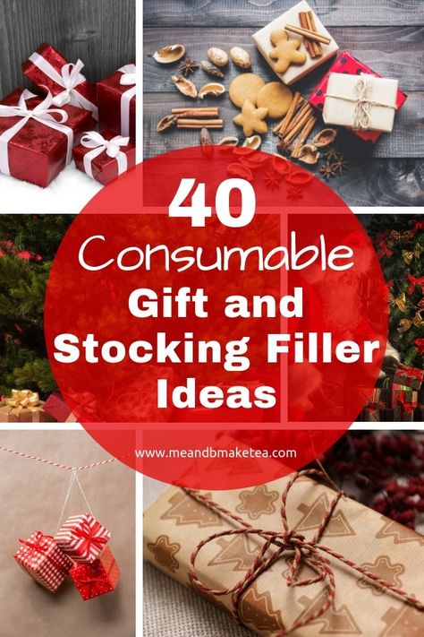 40 Consumable Gift and Stocking Filler Ideas - perfect for a Zero Waste Christmas!    #christmas #zerowaste #gift #gifts #giftideas #presents #christmasgifts Diy Consumable Christmas Gifts, Consumable Gifts For Kids, Consumable Christmas Gifts, Homemade Stocking Fillers, Consumable Gift Ideas, Consumable Gifts, Homemade Stocking Stuffers, Stocking Filler Ideas, Zero Waste Christmas