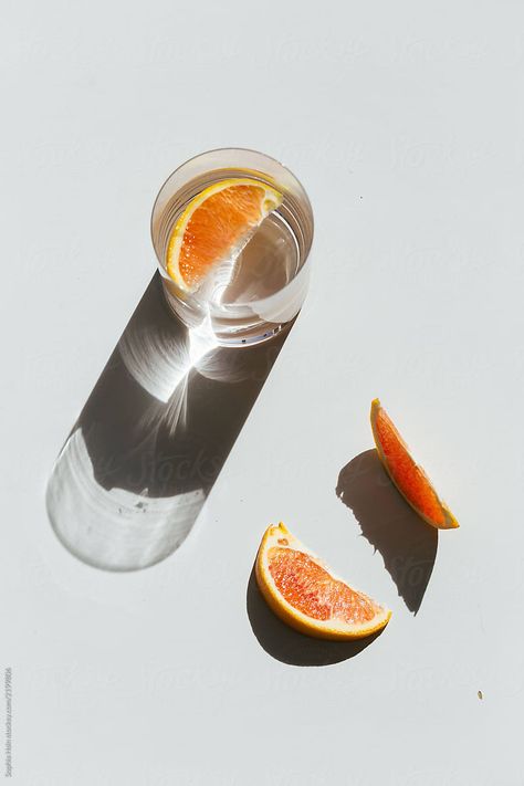 Still Life Of Orange Slices In Glasses With Light And Shadow | Stocksy United Cocktail Photography, Glass Photography, Shadow Photography, Foto Tips, Orange Aesthetic, Foto Art, Orange Slices, Summer Fruit, Kombucha