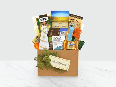 Thoughtful and Comforting Sympathy Gift Baskets To Send To Loved Ones Sympathy Basket, Ghirardelli Chocolate Squares, Sympathy Gift Baskets, Pretzel Toffee, Angel Blessings, Thoughts And Prayers, Ghirardelli Chocolate, Christmas Plants, Chocolate Squares