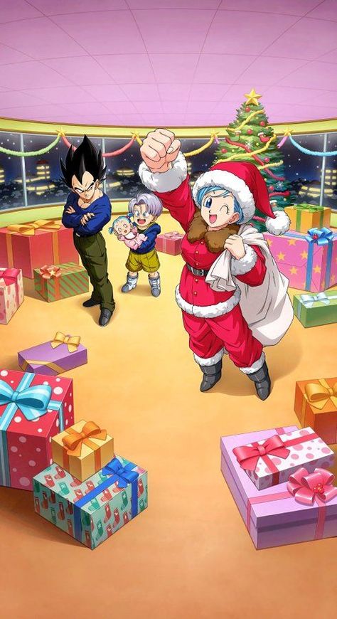 Vegeta family wallpaper Vegeta Family, Saga Dragon Ball, Goku Y Vegeta, Vegeta And Bulma, Dokkan Battle, Christmas Dragon, Dragon Ball Super Artwork, Anime Dragon Ball Goku, Dragon Ball Super Manga