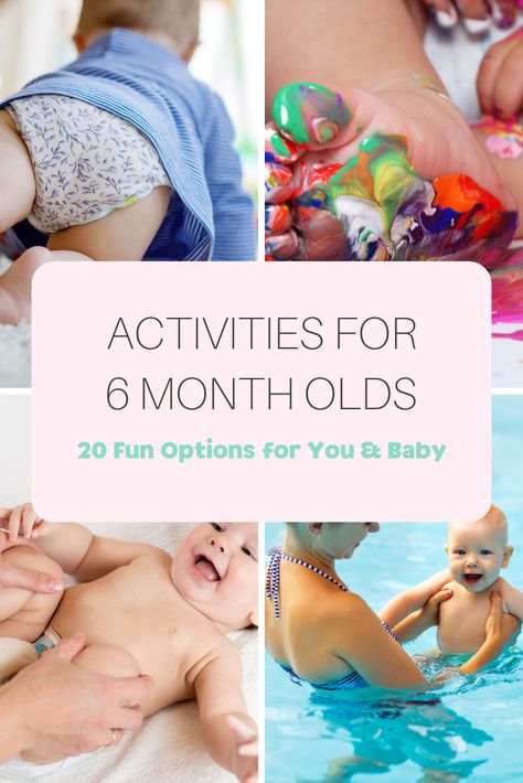 Activities for 6 Month Olds; 21 Fun Options for You  Baby! If you're struggling to find activities to do with your 6 month old, here's some great options that will help you interact and bond with each other! #6monthold #thingstodo #sensorylearning 7 Month Baby Milestones, 6 Months Old Activities, 6 Month Baby Milestones, 6 Month Baby Activities, Baby Milestone Chart, Baby Development Activities, Baby Milestones Pictures, One Month Baby, Baby Milestone Photos