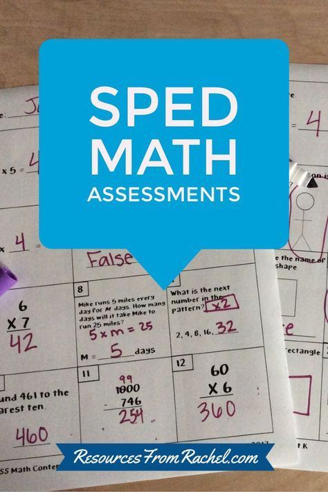 Special Education Math Assessments Grades K-8 Sped Math, Special Education Math, Math Assessment, Math Intervention, Special Education Resources, Math Methods, Education Quotes For Teachers, Homeschool Math, 3rd Grade Math