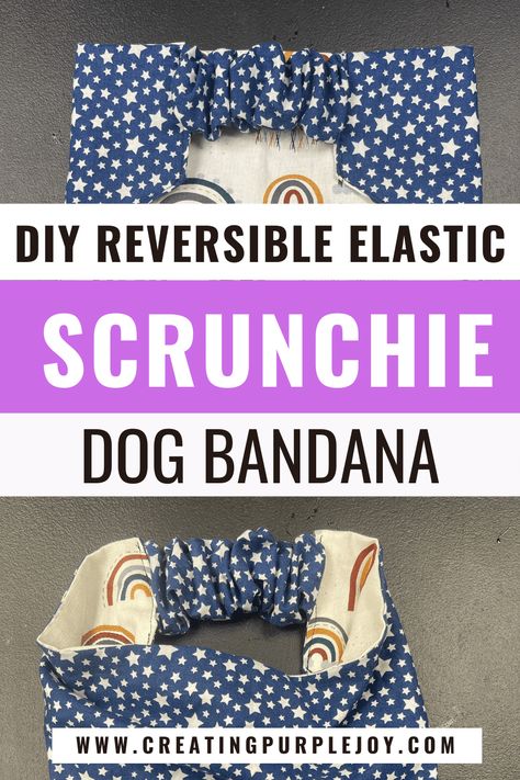 Bandana Template, Dog Bandana Tutorial, Elastic Dog Bandana, Dog Bandana Diy, Bandanas Diy, Dog Clothes Patterns Sewing, Dog Bandana Pattern, Diy Dog Collar, Reversible Dog Bandana