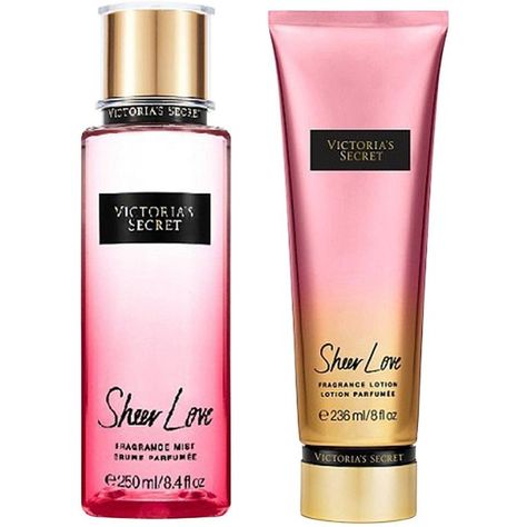 Victoria'S Secret Sheer Love 250Ml Fragrance Mist + 236Ml Body Lotion ($46) ❤ liked on Polyvore featuring beauty products, perfume and cosmetics Victoria's Secret Velvet Petals, Victoria Secret Spray, Victoria Secret Lotion, Xmas Wishlist, Body Fragrance, Victoria Secret Fragrances, Fragrance Lotion, Victoria Secret Perfume, Perfume Scents