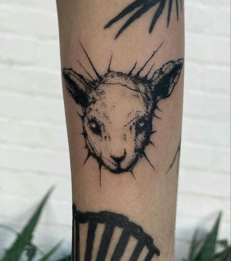 Wolf And Lamb Tattoo, Jawbone Tattoo, Goat Back Tattoo, Animal Head Tattoo, Goat Knee Tattoo, Goat Stomach Tattoo, Baby Goat Tattoo, Animal Bones Tattoo, Fill In Tattoos