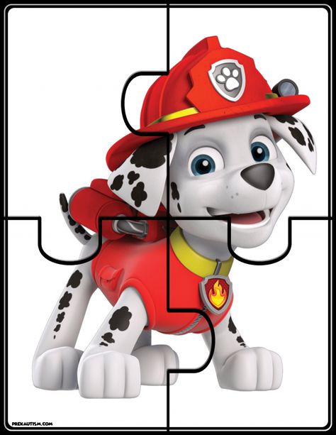 Paw Patrol Puzzle Printable, Paw Patrol Activities For Toddlers, 3 Piece Puzzle, Paw Patrol Printables, Puzzle Printable, Psi Patrol, Jigsaw Puzzles For Kids, Puzzle Jigsaw, Paw Patrol Birthday Party