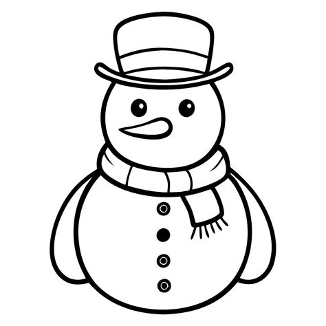 Snowman Clipart Black and White Snowman Clipart Black And White, Winter Clipart Black And White, Snowmen Clipart, Snowman Outline, Snowman Template, Snowman Drawing, Eid Boxes, Snowman Images, Black And White Clipart