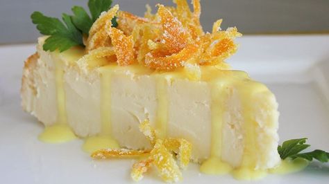 Authentic German Cheesecake Recipe - Allrecipes.com German Cheesecake, Queso Cottage, Candied Lemon Peel, Ricotta Cheesecake, Cottage Cheese Recipes, Candied Lemons, How To Make Cheese, Fermented Foods, Everyday Food