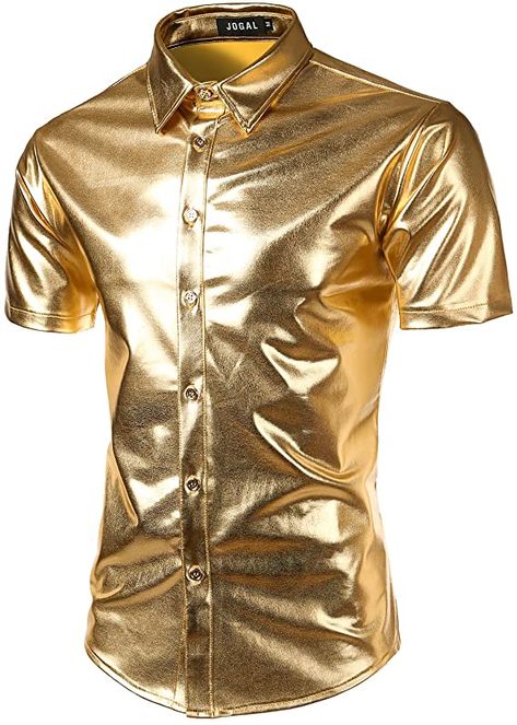 Metallic Shirt, Metallic Shorts, Silver Shorts, Gold Shirt, Mens Trends, Short Sleeve Button Up, Mens Shirt Dress, Shirt Online, Men Short Sleeve