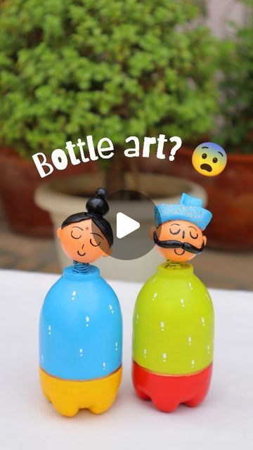 Waste Material Project, Best From Waste Ideas, Waste Bottle Craft, Bottle Art Projects, Diwali Painting, Craft From Waste Material, Easy Art For Kids, Quick And Easy Crafts, Painted Pots Diy