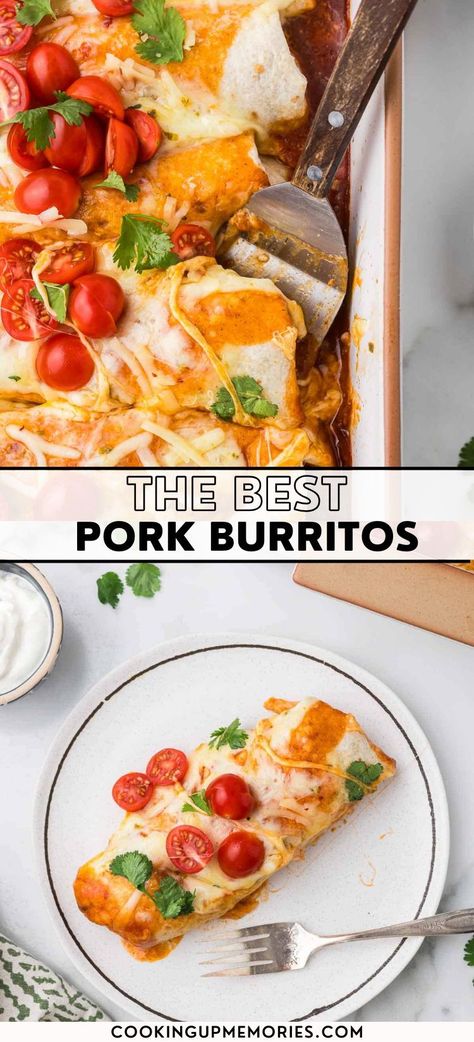 The best Pulled Pork Burritos recipe for a crowd or family weeknight dinner! Ground Pork Burritos, Pork Burritos Mexican, Pork Burrito Recipe, Pork Burrito Bowl, Pulled Pork Burritos, The Best Pulled Pork, Pork Burritos, Best Pulled Pork, Pulled Pork Enchiladas