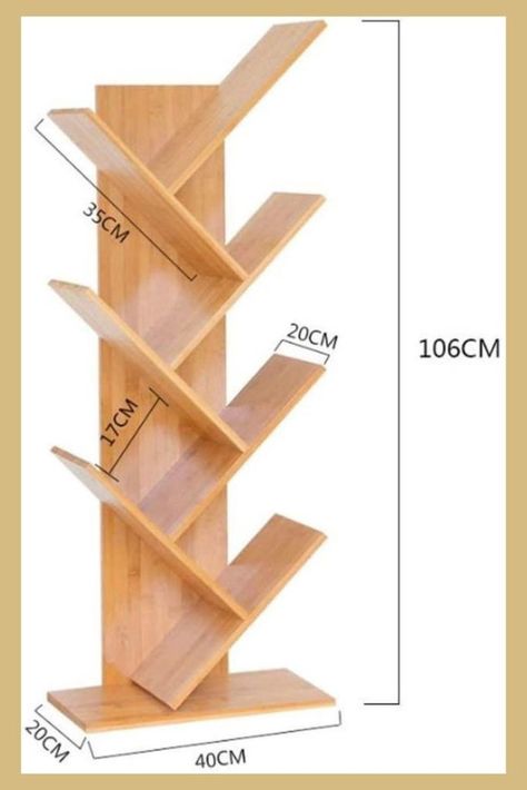 Bookshelf Tree, Diy Bookshelf Design, Bamboo Bookshelf, Romantic Bedroom Decor, Bookcase Organization, Living Room Size, Retro Living Rooms, Bookshelf Design, Bookshelves Diy