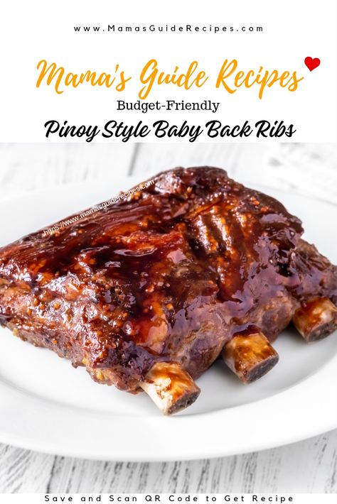 Pinoy Style Baby Back Ribs (Budget-Friendly) - Mama's Guide Recipes Baby Back Ribs Recipe, Back Ribs Recipe, Filipino Style, Cheesy Mashed Potatoes, Back Ribs, Barbeque Sauce, Ribs Recipe, Baby Back Ribs, Kids Menu