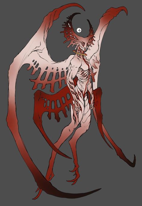 Ange Demon, Monster Concept Art, Demon Art, Fantasy Creatures Art, Mythical Creatures Art, Monster Design, Creature Concept Art, Monster Art, Creature Concept