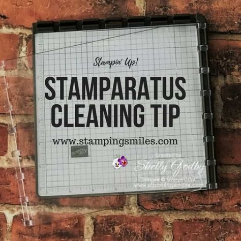 Stampin' Up! Stamparatus Cleaning Tip for Permanent Black Ink Stamparatus Techniques, Stamping Platform, Stampin Up Anleitung, Card Making Tools, Paper Craft Techniques, Cleaning Painted Walls, Stamp Tutorial, Card Making Tips, Card Techniques