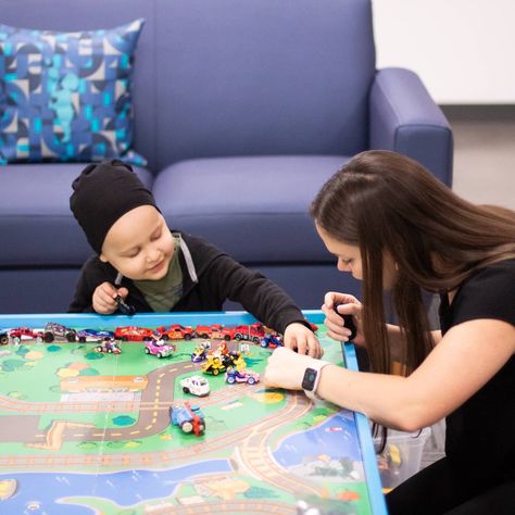 Enjoying the Wonderful Playroom at AHF! 🏓🤸‍♂️🏎🎲 Our playroom is not just about fun; it's also designed to help children with physical, sensory, or cognitive challenges become as independent as possible in all areas of their lives. In our playroom, we always practice "purposeful play." Families do not have to get a babysitter to come and receive our services. While mom or dad is in counseling, or older brother/sister is in therapy, the little ones can practice "purposeful play" with our staf... Recreational Therapist, Recreational Therapy, Purposeful Play, Recreation Therapy, Happy Birthday To Us, Older Brother, Prayer Board, Brother Sister, Pediatrics