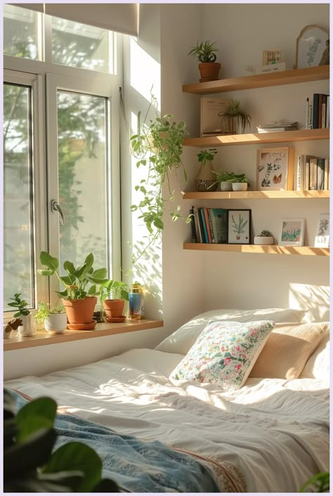 [AffiliateLink] 35 Best Ideas To Create A Chic Boho Farmhouse Bedroom (2024) #bedroomwalldecorideasabovebed Small Room Nature Aesthetic, Natural Room Decor Ideas, White And Wood Room Aesthetic, Cozy Uni Room, Wood Aesthetic Bedroom, Colorful Home Aesthetic, Bedroom Wall Decor Ideas Above Bed, Boho Farmhouse Bedroom, Cozy Reading Chair