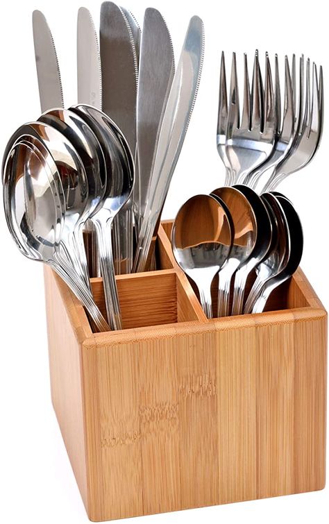 Organize Utensil Drawer, Utensils Organization Ideas, Utensils Drawer, Kitchen Utensils Holder, Utensil Drawer Organization, Kitchen Box, Diy Furniture Decor, Wooden Kitchen Utensils, Utensil Storage