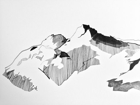 Pen and Ink study of the fell Harrison Stickle in the Lake District by Heather MillsDrawn&made Drawing Lake, Pen And Wash, The Lake District, Creative Blog, Mountain Cabin, Pen Drawing, Lake District, Pen Ink, Ink Drawing