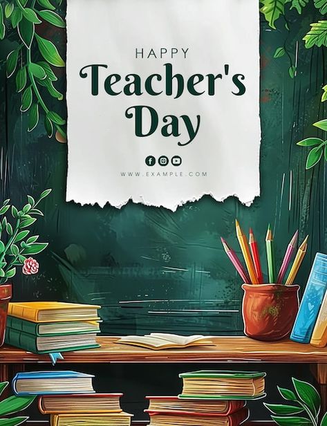 Teachers Day Background Design, Happy Teachers Day Design, Teachers Day Background, Teachers Day Design, Blackboard Background, Day Background, Happy Teachers Day, Free Business Card Mockup, Vector Background Pattern