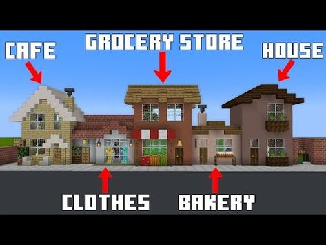 Shop Minecraft Build, Minecraft Clothing Store, Cafe Clothes, City In Minecraft, Minecraft Stores, Build A City, Bakery House, Minecraft Survival, Clothes Shop