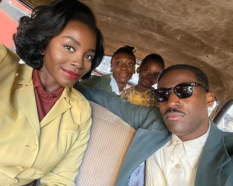 Deborah Ayorinde, Ashley Thomas, Shahadi Wright Joseph, and Melody Hurd #themthemovie #theemorys Deborah Ayorinde, Ashley Thomas, Black Media, Serie Tv, Round Sunglasses, Sunglasses, Film, Black