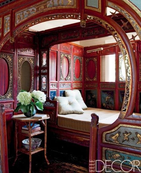 Wedding Bed, Bg Design, Caravan Interior, Asian Homes, Guest Room Decor, Bedroom Red, Hamptons House, Bohemian Bedroom, Book Nooks