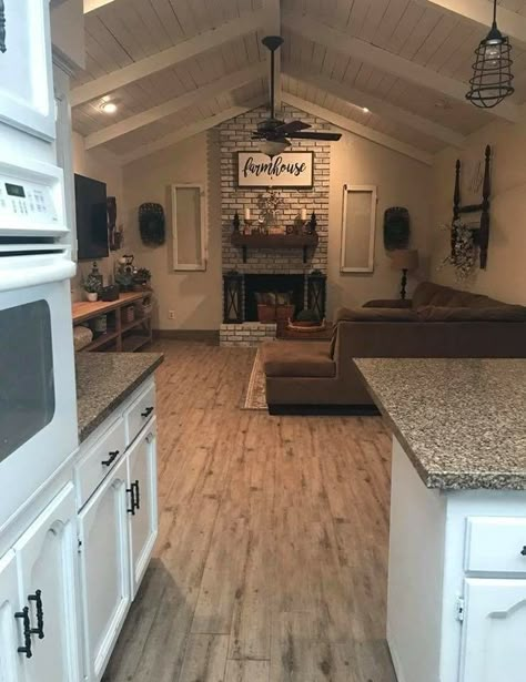 Farmhouse Mobile Home, Susan Boyle, House On A Budget, Mobile Home Renovations, Homes Ideas, Shed Home, Shed To Tiny House, Mobile Home Living, Piano Room