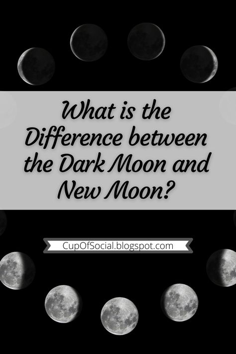 What is the Difference between the Dark Moon and New Moon? | If you ask what the difference between the dark moon and the new moon is, you might get an answer, but most people will be left scratching their heads. Even if they know, they may give you a more scientific response over an energy based one. So what is the difference? And which should you focus your energy on? Dark Moon Magic, Moon Compatibility, Rosh Chodesh, Moon Madness, Moon Magick, Moon Time, Wiccan Crafts, Lunar Moon, Teen Witch