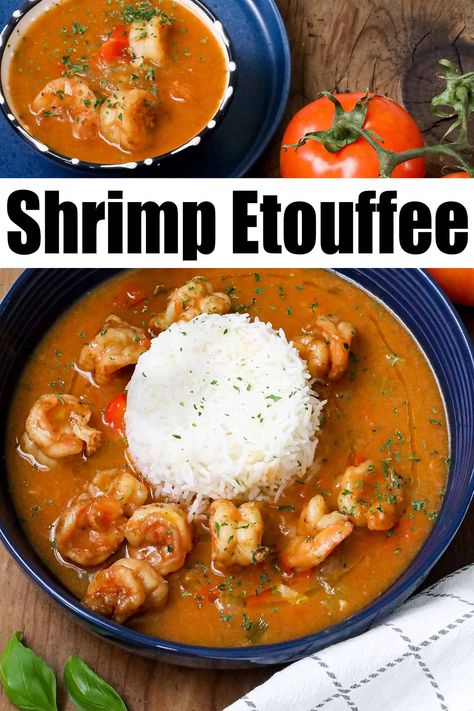 Shrimp Ettouffe Recipe, Seafood Etouffee Recipe, Colossal Shrimp Recipes, Seafood Etouffee, Seafood Gumbo Recipe, Etouffee Recipe, Shrimp Etouffee, Cajun Dishes, Cajun Creole Recipes