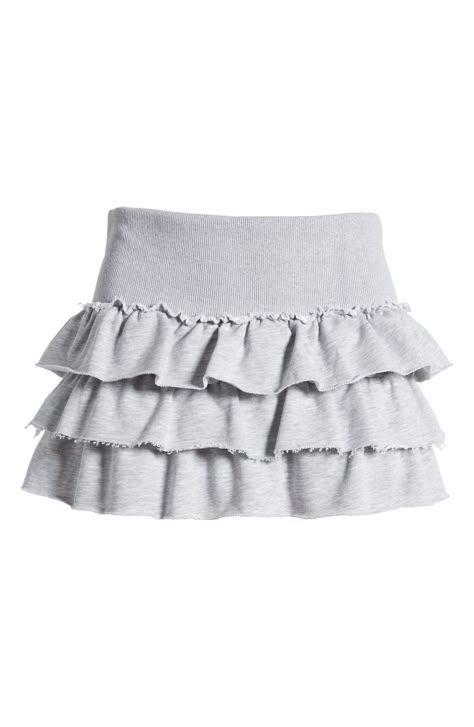 Cascading ruffles lend stunning dimension to a soft French terry skirt fashioned in a stem-baring silhouette. Pull-on style 95% cotton, 5% spandex Machine wash, dry flat Imported Ruffle Skirts, Cascading Ruffles, Stockholm Fashion, Simple Trendy Outfits, Cute Skirts, Mode Inspiration, Dream Clothes, Fashion Killa, Skirt Outfits