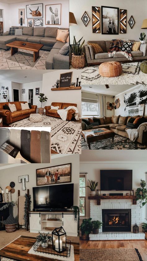 western boho aesthetic Dark Western Boho Decor, Simple Western Living Room Ideas, Western Organic Modern, Cute Western Decor, Living Room Inspiration Western, Western Boho Apartment, Neutral Western Aesthetic, Boho Western House, Western Cottagecore House