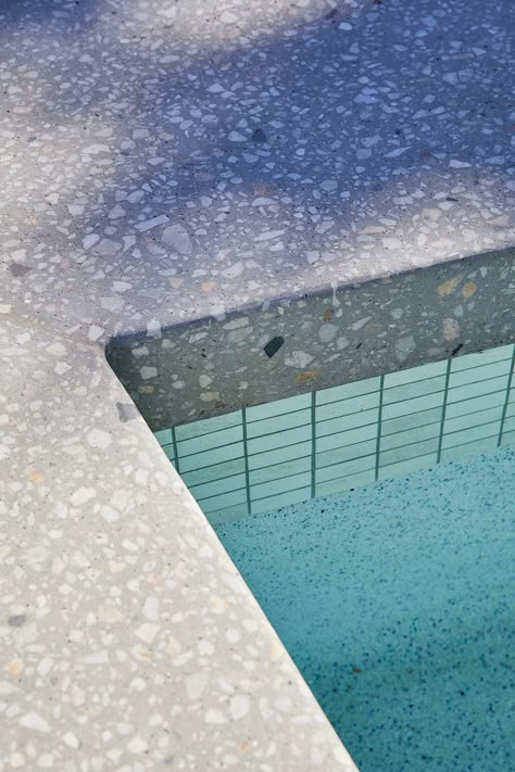 Geostone's New The South East Queensland Range | Holcim Geostone Honed Concrete, Modern Beach Home, Pool Surrounds, Garden Water Feature, Gold Coast Queensland, Court Yard, Pool Landscape Design, Concrete Products, Concrete Pool