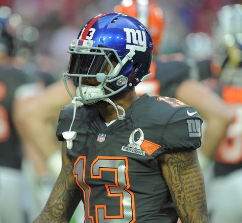 Pro Bowl New York Giants Wallpaper, Giants Wallpaper, Football Reference, Collage Football, Nfl Pro Bowl, Odell Beckham, Football Gloves, Odell Beckham Jr, Best Videos