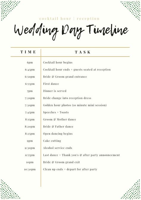 Wedding Day Schedule Timeline, Wedding Reception Schedule, Reception Timeline, Wedding Reception Program, Wedding Reception Timeline, Wedding Budget Planner, Wedding Day Schedule, Wedding Schedule, Wedding Itinerary